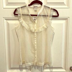 Banana Republic sheer blouse NWT size M